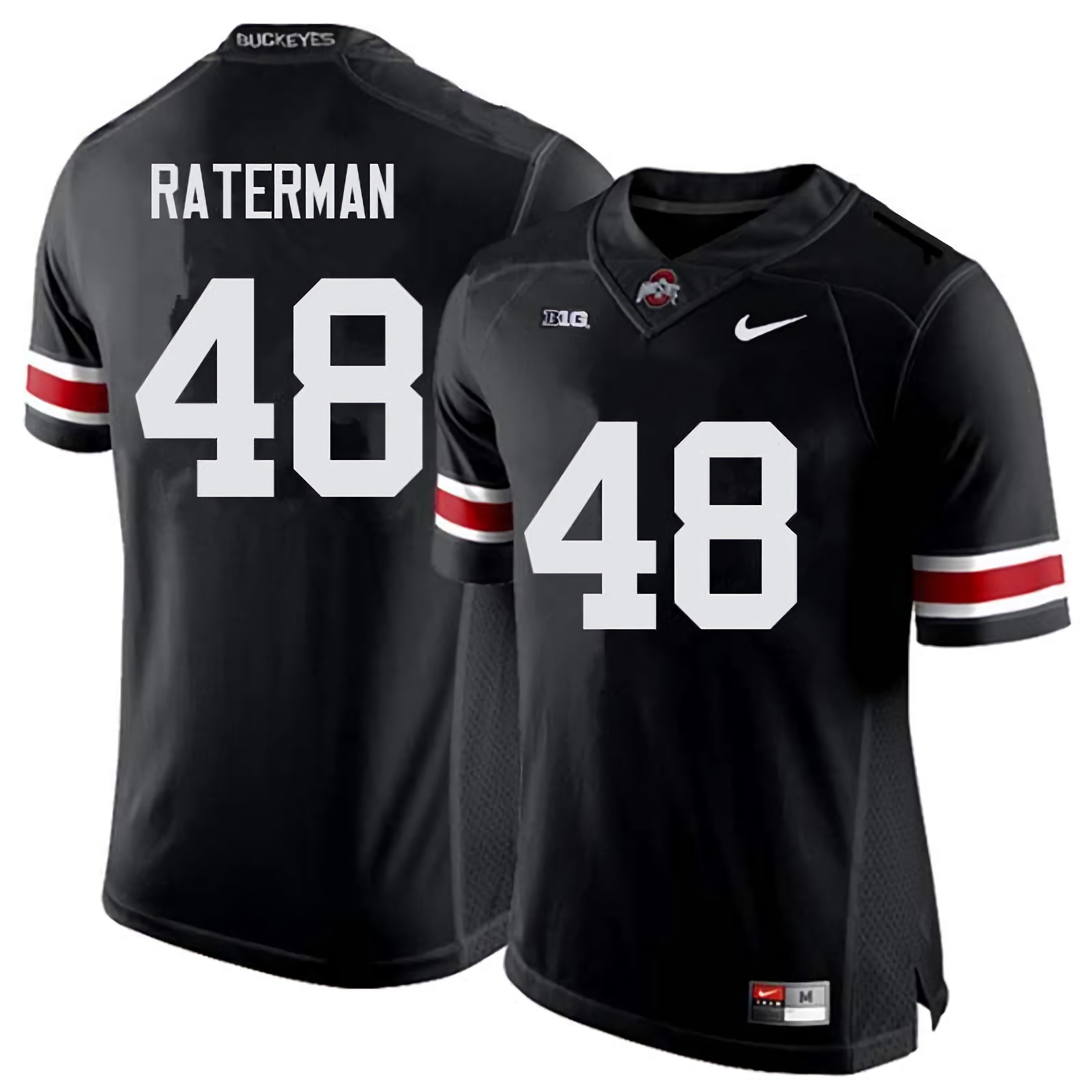 Clay Raterman Ohio State Buckeyes Men's NCAA #48 Nike Black College Stitched Football Jersey QMU6056SZ